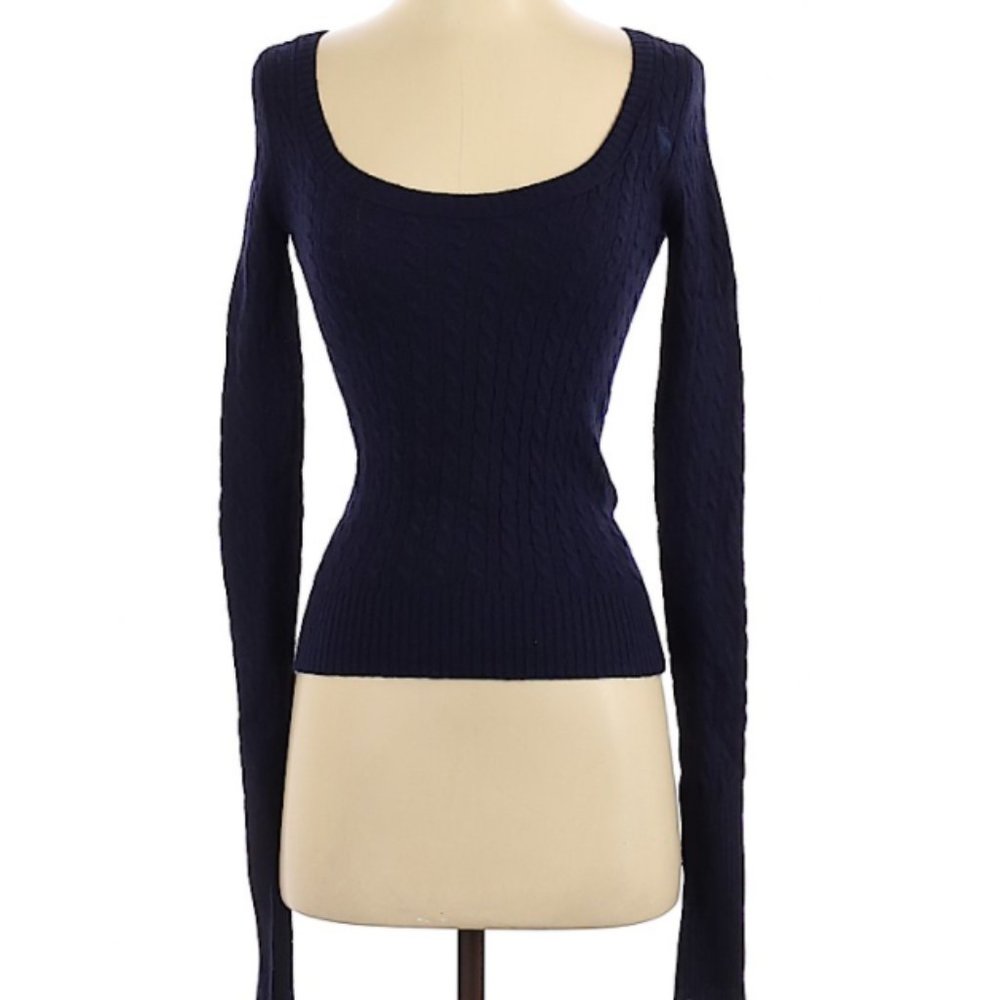 Abercrombie & Fitch Navy Scoop neck sweater